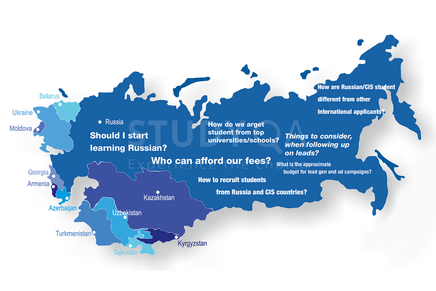 The map o the CIS countries/