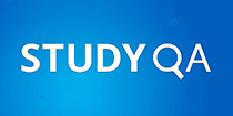 StudyQA logo blue background