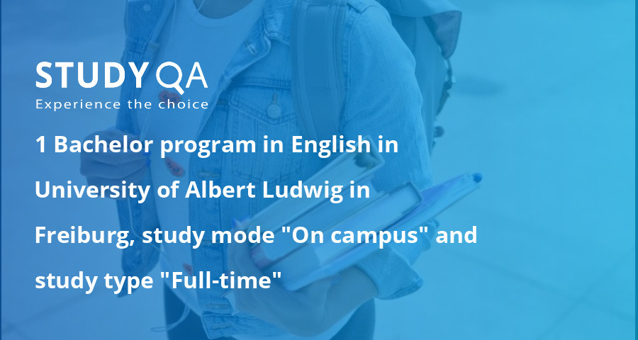 StudyQA — 1 Bachelor Program In English In University Of Albert Ludwig ...